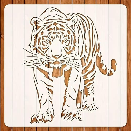 Tiger Wall Stencils Template Reusable Spray PaintStencils for Craft Painting On Wood Craft Canvas Walls Wood Furniture Decorations DIY Scrapbooking