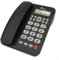 Telefono fisso con filo efficiente con sistema di segreteria digitale, ID chiamante e chiamata in attesa di uso quotidiano (nero)