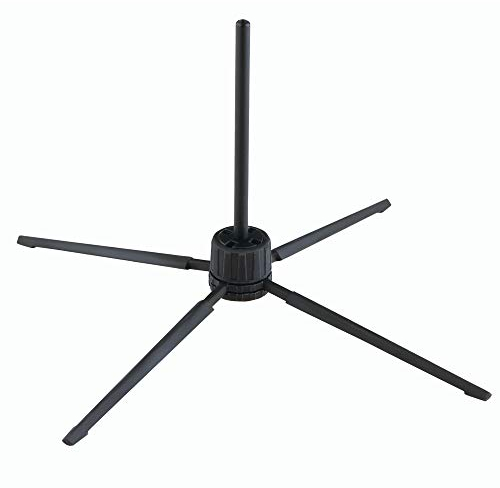 K&M 15252 Flötenständer für Böhm- und Querflöte Schwarz Kunststoff - Vier Füße, zusammenlegbar, mit 80 Gramm federleicht