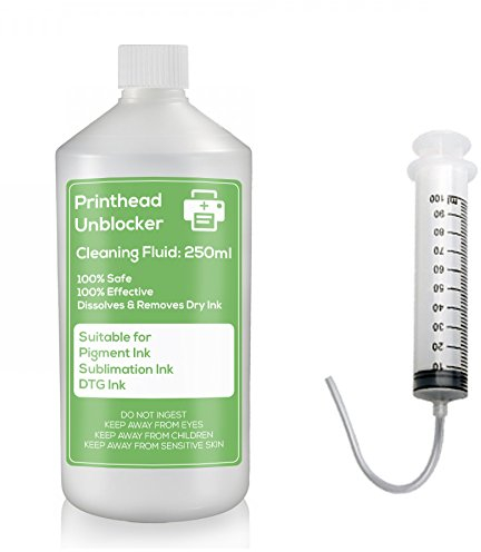 Kit de nettoyage fluide de tête d'impression (250 ml) Nettoie et débloque la buse de tête d'impression pour la tête d'impression de l'imprimante Epson / Brother