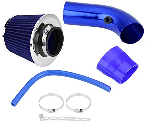 Universel Performance Admission D'air Froid Filtre, Filtre a Air Sport Voiture Filtre D'admission D'air Froid Tuyau, 76mm Système D'admission D'air en Fibre de Carbone pour Voiture et Automobile