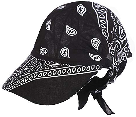 RUIXIA Turban Femme Chapeau Souple Bandana Femme avec Visière Imprimé Fichus et Foulards de Tête pour la Perte des Cheveux