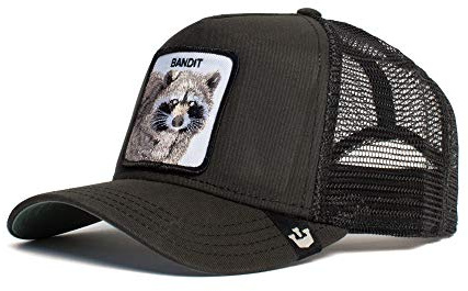 Goorin Bros. The Farm Trucker-Kappe aus Netzstoff für Damen und Herren, Schwarz (Bandit), Einheitsgröße