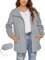 Rapbin Damen Jacke Sommer Wasserdicht Atmungsaktive Sommer Regenmantel Outdoor Wandern Reisen Faltbare Regenjacke(Grau,XXL)