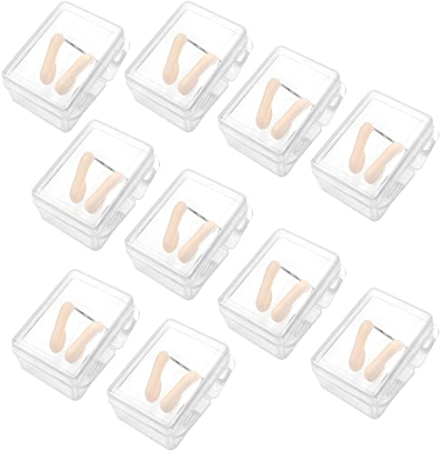 YancLife Nasenklammer Schwimmen, 10 Stück Nase Clip Schwimmen Nase Plug Swim Nasenschutz, Nase Stecker Schwimmnasenschutz für Erwachsene Kinder Unisex mit Aufbewahrungs Box