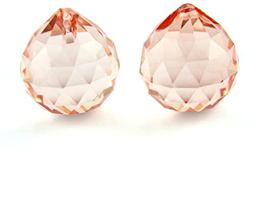 Colores K9 Bola colgante de cristal prisma de cristal Feng Shui Bolas facetadas árbol boda despedida decoración del hotel, rosa caliente, 20mm 2pcs