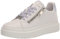 DKNY Damen Matti Leather Sneaker, BRT Wht/Lavender, 42.5 EU
