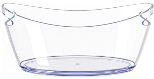OUKEYI OUKEYI-100894 - Secchiello per ghiaccio per feste, 5,5 litri, in acrilico trasparente, per uso alimentare, forniture per bar, champagne, birra, spumante, cocktail, 16,9 cm