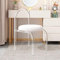 QTQHOME Acryl-Kosmetikstuhl, transparenter Acrylstuhl mit Samtkissen, stapelbar, moderner Esszimmerstuhl, transparenter Acryl-Schminkhocker für Make-up-Raum, Akzent-Seitenstuhl für Schlafzimmer,