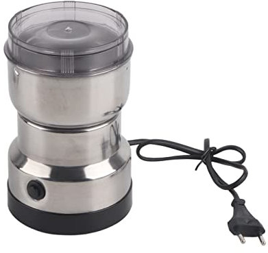 lyrlody Molinillo de café eléctrico de acero inoxidable de 220 V, molinillo de café eléctrico de acero inoxidable para café recién molido, cereales, nueces y más