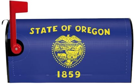Copertura impermeabile per cassetta delle lettere con magneti bandiera dell'Oregon Stampa cassetta delle lettere Copertine per cassette postali 65 x 53 cm