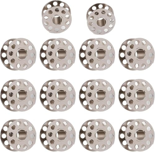 40 Bobbins for Sewing Machine, 2.1cm×2.1cm×1.1cm, Universal Sewing Machine Bobbins, Compatible with Brother Singer Sewing Machines, Ideal for Home Sewing and Maintenance