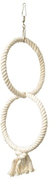 Nobby Corde en Coton avec 2 Anneaux pour Oiseau 32 cm Taille S