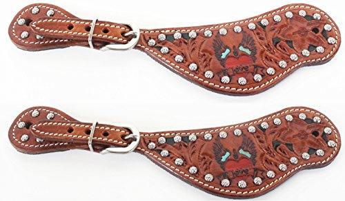 CHALLENGER Horse Western Riding Cowboy Boots Leather Spur Straps Tack 7462