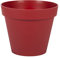 EDA - Pot de Fleur Rond Toscane Ø 25 cm - Volume 6 L - Ø 25 x H.21 cm - Rouge Rubis