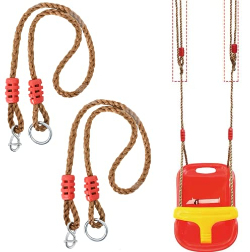 Naapesi Cuerdas de Columpio Ajustables, Juego de Jardín, Ajustable en Altura, para Colgar de Rama de Árbol, Soporta 660 lbs