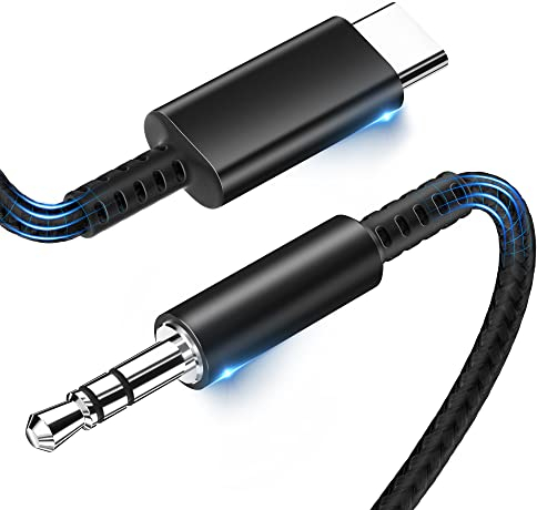 Cavo da USB C a 3,5mm Jack 1,2m, CNCN Cavo Adattatore da Porta USB C a Connettore Jack da 3,5m m, Cavo USB C a 3,5mm Audio Aux Cavo Cuffia per Sam sung Galaxy S23 S22 S21 S20, Goog le Pixel