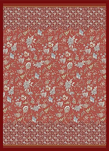 Bassetti Vicenza Plaid aus 100% Baumwolle in der Farbe Rot R1, Maße: 240x250 cm - 9326058