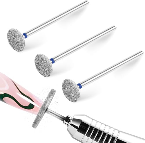 Jeffdad 3 Pcs Disc Nail Bits for Nail Drill, Electric Foot File Drill Bits, Pedicure Drill for Feet Foot Callus Remover Tool(103 Number)