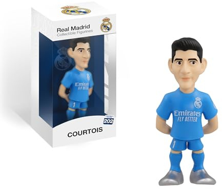 MINIX BANDAI Collectible Figurines MN18369 Figura de Courtois, Real Madrid, Coleccionables de 12 cm para Exhibición, Idea de Regalo para Niños y Adultos, Fans de fútbol