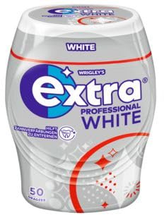Extra Professional White Kaugummi ohne Zucker, 12er Pack (12 x 50 Dragees)