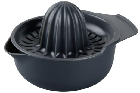 Fackelmann Exprimidor de limones de plástico de alta calidad, 2 piezas, para limón, lima, naranja, exprimidor sin esfuerzo y apto para lavavajillas, fabricado en Alemania