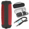 STRADO Hart Reise Tragen Tasche für JBL Charge 5/6 mit Armband | Hülle mit Metall-Karabinierhaken | Schwarz Schutzhülle für JBL Blueetooth Musikbox | Case für JBL Box Charge 6/5 Etui Tasch