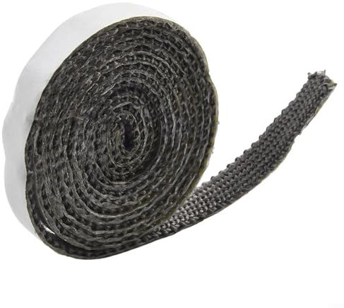 Soluzione sigillante per lampadine riscaldanti con corda piatta in fibra di vetro, dimensioni larghezza 10 mm, spessore 3 mm (15 mm)