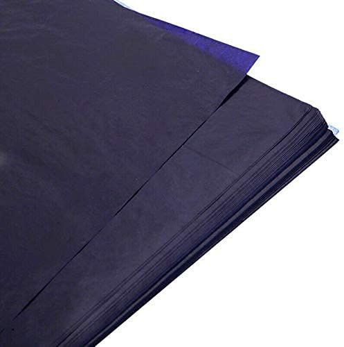 Lot de 100 feuilles de papier carbone A4 pour transfert à la main, pour l'école, le travail (bleu)