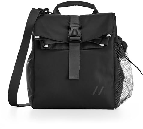 Muitomas, Borsa Termica Efficiente con Tasca Esterna, Materiale Resistente, Capacità di 15 L, Colore Nero
