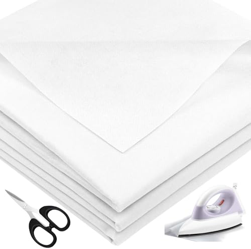 Annickee Entretela Termoadhesiva, 300 x 100 cm Blanco Tela Entretela para Planchar con Tijera, Solo Iado Ligera No Tejida Tela 50g/m², Guata Termoadhesiva para Planchar Arrugas y Reforzar la Ropa