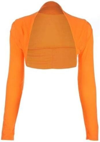 P&R DANCEWEAR LTD Women's Plain Bolero – Ruched Long Sleeve, Open Front, Cropped Cardigan Jacket | Stylish Look