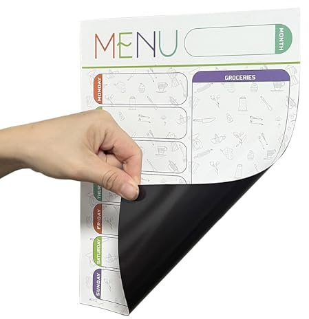 Magnetisk Whiteboard-För Kylskåp, Magnetisk Veckokalender För Kylskåp & Måltidsplanering, Checklista Schema & Daglig Planeringsskiva För Inköpslistor Organisera Måltider Effektivt