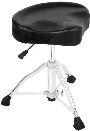 REDCAMP Hydraulic Drum Throne Heavy Duty 500 lbs, Oversized 360° Rotating | Motorcycle Drum Seat 360° Rotating, Adjustable Drum Stool Chair for Adults & Heavy Drummers, Music Studio & Live Show