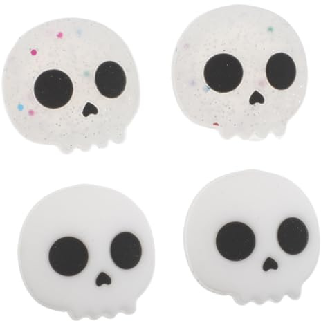 Gatuida Cappucci di Ricambio per Joystick Switch in Silicone 4 Pezzi Tappi a Forma di Teschio Antiscivolo per Controller di Gioco, Coperture Protettive per Stick Analogici,