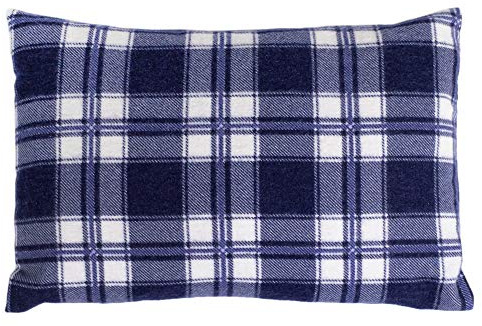 8-örter örtkudde 30 x 20 cm flanell karo-blå biologiskt inlett, 100 % naturren. Örkuddar med salvia, anis, kamille, pepparmynta, timjan, rosmarin, melisser, lavendel