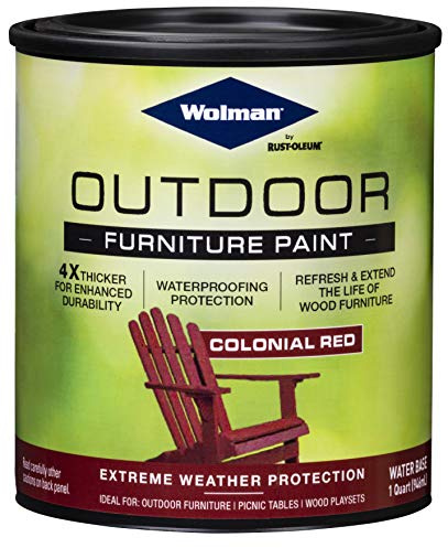Wolman 360350 Outdoor Furniture Paint, Quart, Colonial Red 12 Fl Oz (Pack of 1)
