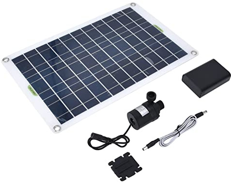 Solar Fountain Pump, Low Noise, Eco-Friendly, Common Solar 50W Panel for Home Garden Fountain