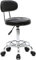 TactFire Ergonomischer Rollhocker mit Rückenlehne Arbeitshocker Drehhocker Rollhocker 360° drehbar Höhenverstellbarer 48-58cm für Büro Salon Massage Spa (Schwarz)