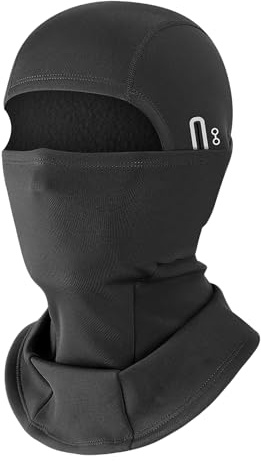 Irzaki Pasamontañas de esquí, resistente al viento, pasamontañas de ciclismo, pasamontañas de invierno para hombre, máscara térmica para clima frío, Negro, Talla única