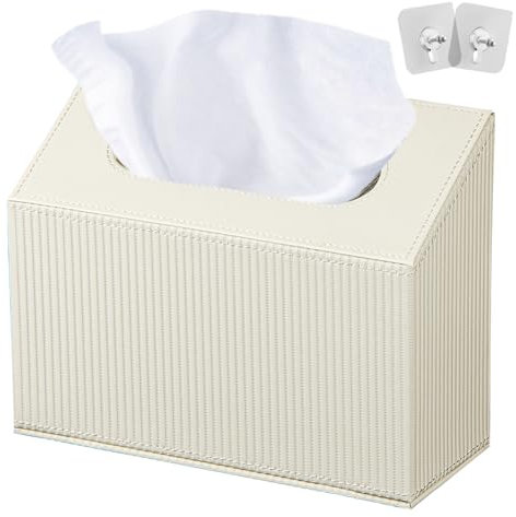Hand Towels Box Cover Holder,PU Leather Hand Towel Case Compatible with Kleenex Disposable Paper Hand Towels