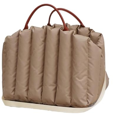 PJJUHS Trasportino Cane Auto Borsa Cuccia Cani Piccola Taglia Auto Portatile Viaggio Gatti Trasportini Antiscivolo Portatili Seggiolino Auto Cane(Lights Brown,S(45x35x35cm))