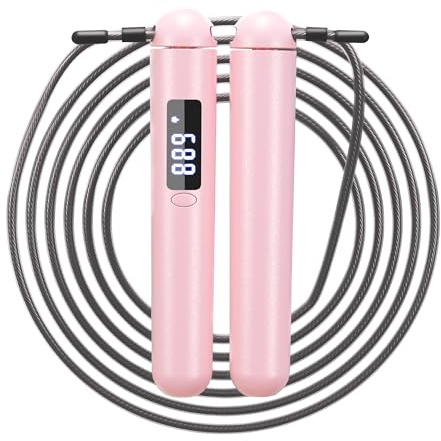 ACHDOFITS Smart Jump Rope for Women – Calorie Counter That Helps You Lose Weight | 4 Modes for Beginner to HIIT | Smooth Steel Wire, No Cutting, Type-C | Home & Cardio Workout