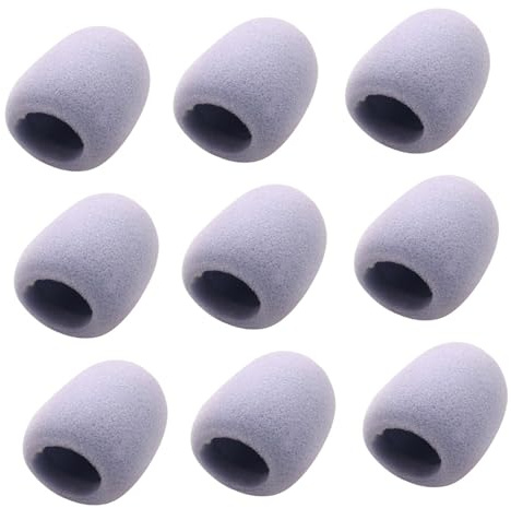 MUELODSIC 9 piezas Cubiertas de Micrófono Eva de Protector Antiviento y Antipolvo para Ktv Conferencias y Accesorios Prácticos para Micrófonos Inalámbricos Cuerda Color Gris