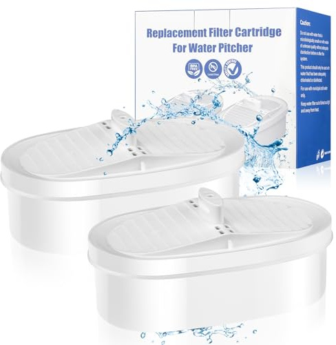 2 Pack WD-PF-01A Plus Water Filter for All Water-Drop Pitcher Filtration System, Water Filter Cartridges Replacement Compatible with Water-Drop WD-PF-01A Plus Reduces PFOA/PFOS Chlorine