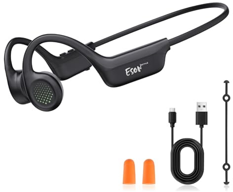 Casque Conduction Osseuse Bluetooth 6.0, Étanche IPX7, Type-C Rapide