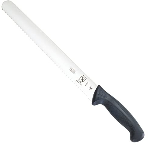Mercer Culinary Millennia Slicer Knife with Wavy Edge, 11-Inch, Black