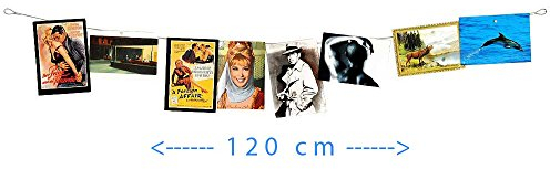 HAB & GUT -MC006- Fotoseil, Magnetseil waagerecht 120 cm, 8 Neodymmagnete