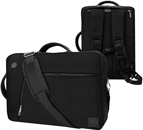 VanGoddy 14 to 15.6 inch Hybrid Convertible Laptop Backpack Messenger Bag Black for HP Omen 15, 15t, X 2S 15, Zbook 15u G6 G5 G4, X2 G4, Studio G4
