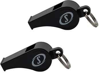 Spalding Plastic Whistles with Lanyards - 2 Pack